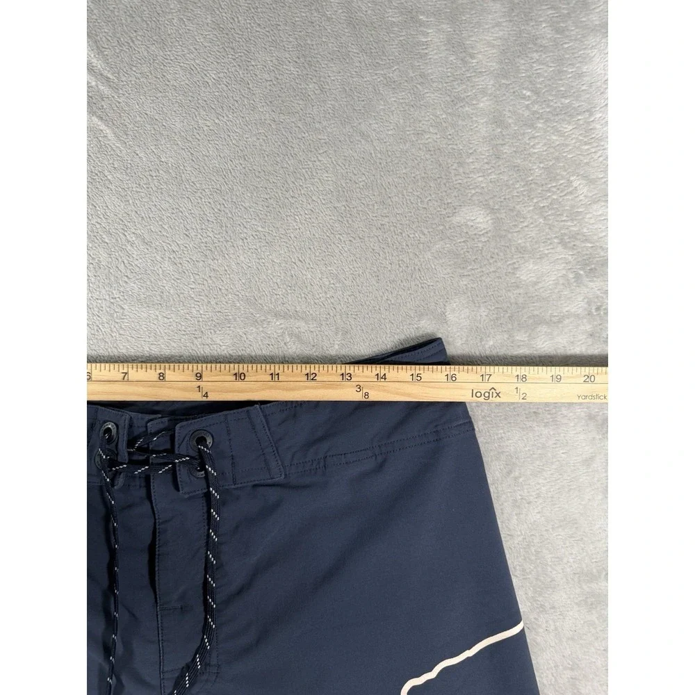 Columbia PFG Board Shorts Mens 32 Blue Large Mouth Bass Graphic Fishing Swimwear
